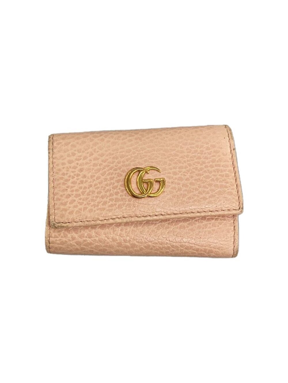 Gucci Key Case Wallet Leather Pink